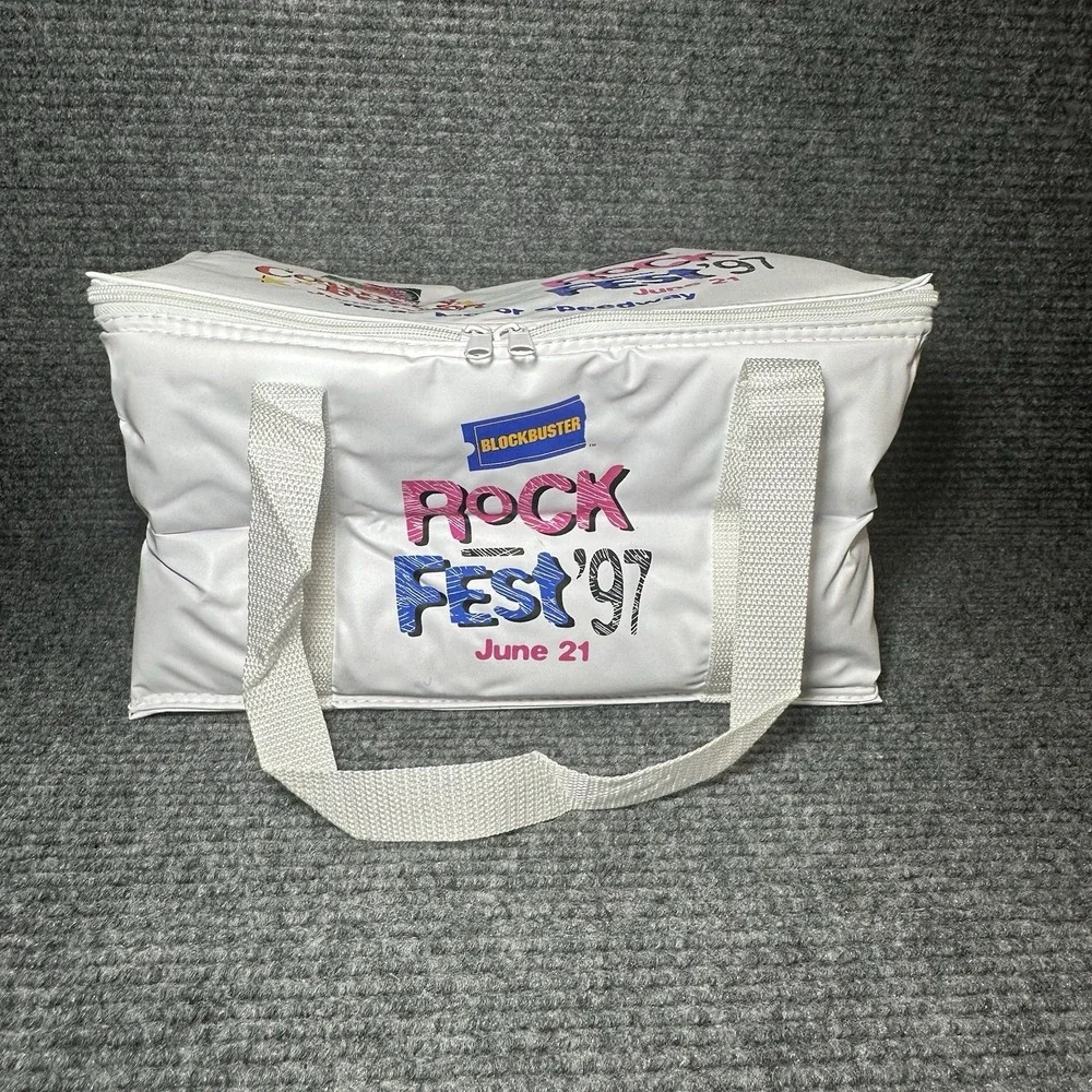 Vintage Blockbuster Video/Music Cooler Handbag 1997 Country Rock Fest‎ TX Rare